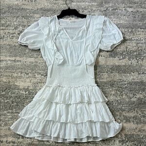 White Ruffled Dress